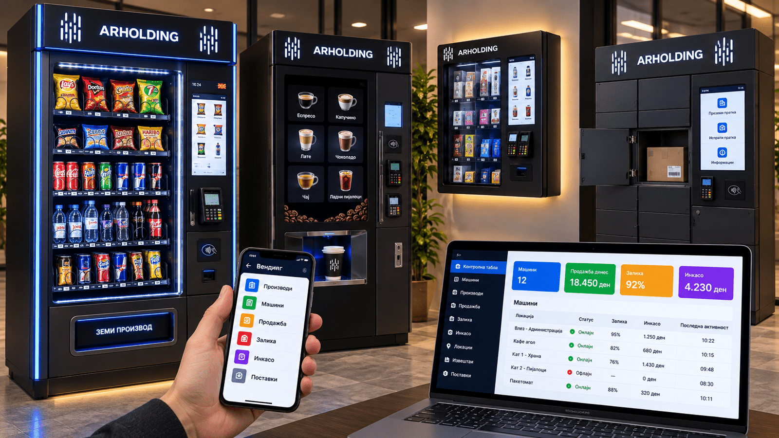 Vending machines by AR HOLDING